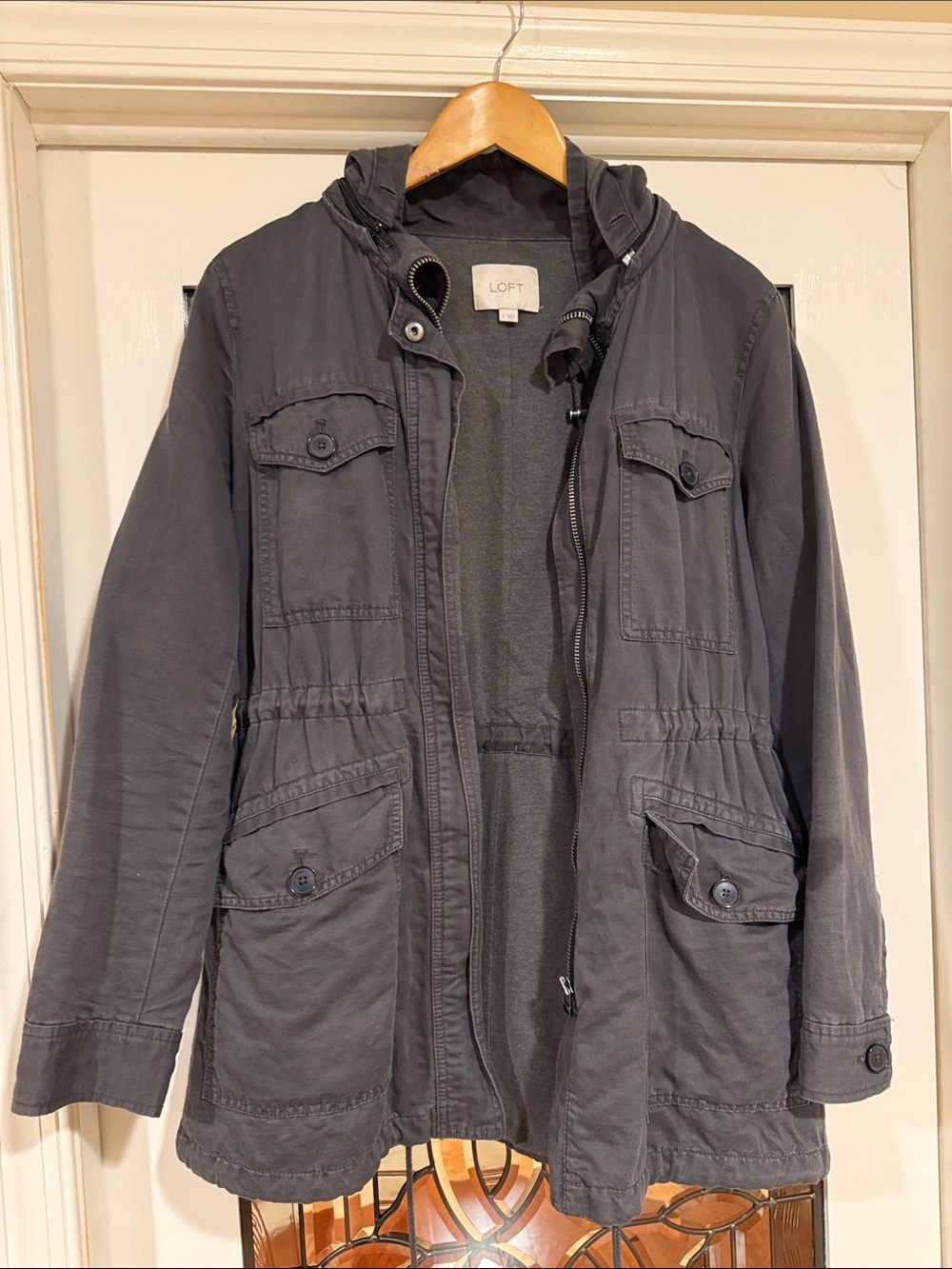 LOFT Men's Hooded Field Jacket - Charcoal
